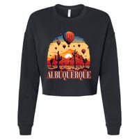 Albuquerque Balloon New Mexico Hot Air Balloon Cropped Pullover Crew