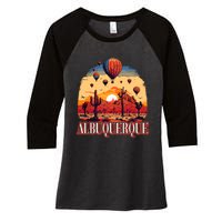 Albuquerque Balloon New Mexico Hot Air Balloon Women's Tri-Blend 3/4-Sleeve Raglan Shirt