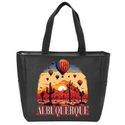 Albuquerque Balloon New Mexico Hot Air Balloon Zip Tote Bag