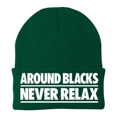 Around Blacks Never Relax Knit Cap Winter Beanie