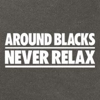 Around Blacks Never Relax Cotton Canvas Backpack