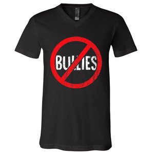 Anti Bullying No Bullies S School Principal Teacher V-Neck T-Shirt