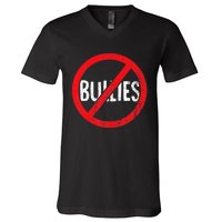 Anti Bullying No Bullies S School Principal Teacher V-Neck T-Shirt