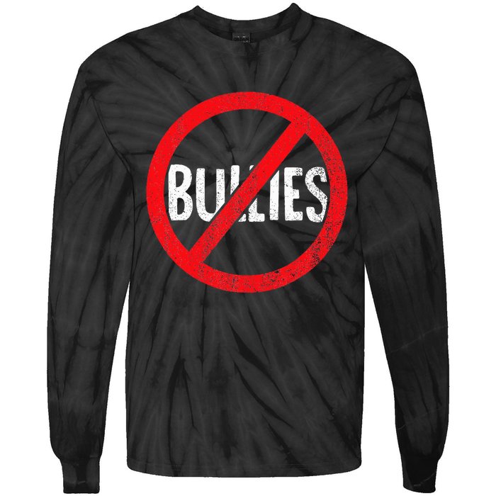 Anti Bullying No Bullies S School Principal Teacher Tie-Dye Long Sleeve Shirt