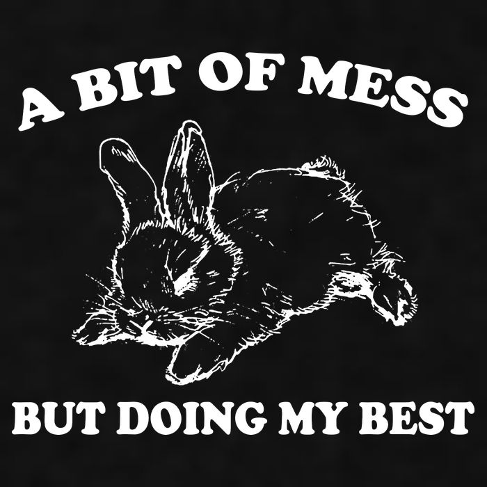 A Bit Of A Mess But Doing My Best Retro Funny Rabbit Ladies PosiCharge Tri-Blend Wicking Tank