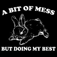 A Bit Of A Mess But Doing My Best Retro Funny Rabbit Bag