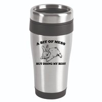 A Bit Of A Mess But Doing My Best Retro Funny Rabbit 16oz Travel Tumbler