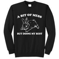 A Bit Of A Mess But Doing My Best Retro Funny Rabbit Tall Sweatshirt