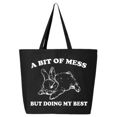 A Bit Of A Mess But Doing My Best Retro Funny Rabbit 25L Jumbo Tote