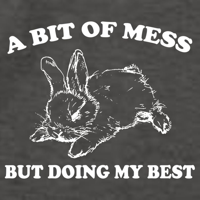 A Bit Of A Mess But Doing My Best Retro Funny Rabbit Vector Backpack