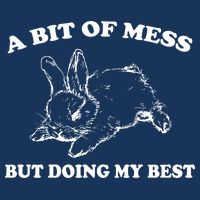 A Bit Of A Mess But Doing My Best Retro Funny Rabbit Infant Baby Jersey Bodysuit