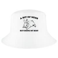 A Bit Of A Mess But Doing My Best Retro Funny Rabbit Cool Comfort Performance Bucket Hat