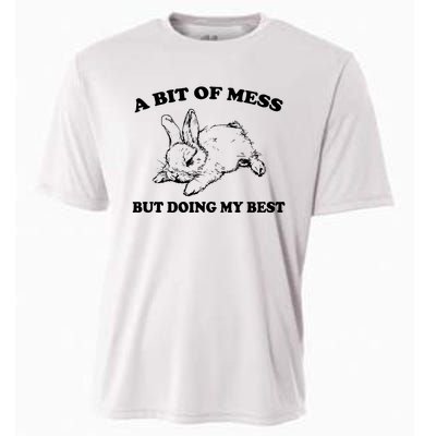 A Bit Of A Mess But Doing My Best Retro Funny Rabbit Cooling Performance Crew T-Shirt