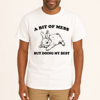 A Bit Of A Mess But Doing My Best Retro Funny Rabbit Tall T-Shirt