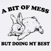 A Bit Of A Mess But Doing My Best Retro Funny Rabbit Tall T-Shirt