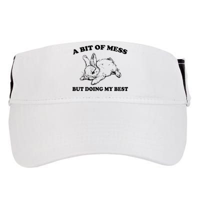 A Bit Of A Mess But Doing My Best Retro Funny Rabbit Adult Drive Performance Visor