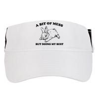 A Bit Of A Mess But Doing My Best Retro Funny Rabbit Adult Drive Performance Visor