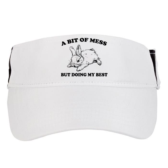 A Bit Of A Mess But Doing My Best Retro Funny Rabbit Adult Drive Performance Visor
