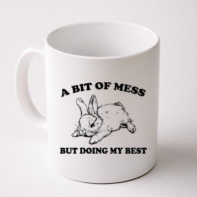 A Bit Of A Mess But Doing My Best Retro Funny Rabbit Mug