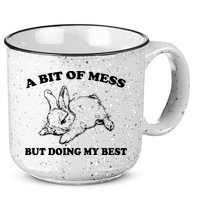 A Bit Of A Mess But Doing My Best Retro Funny Rabbit 15oz Campfire Ceramic Mug