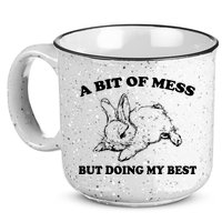 A Bit Of A Mess But Doing My Best Retro Funny Rabbit 15oz Campfire Ceramic Mug