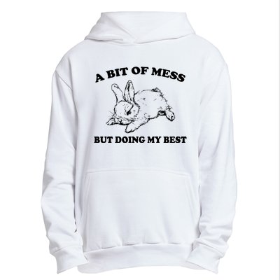 A Bit Of A Mess But Doing My Best Retro Funny Rabbit Urban Pullover Hoodie