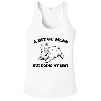 A Bit Of A Mess But Doing My Best Retro Funny Rabbit Ladies PosiCharge Competitor Racerback Tank