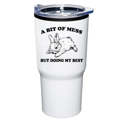 A Bit Of A Mess But Doing My Best Retro Funny Rabbit Tumbler