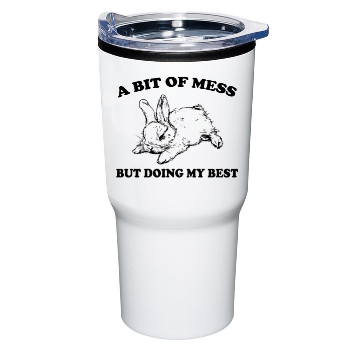 A Bit Of A Mess But Doing My Best Retro Funny Rabbit Tumbler