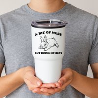 A Bit Of A Mess But Doing My Best Retro Funny Rabbit Tumbler