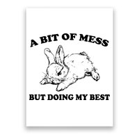 A Bit Of A Mess But Doing My Best Retro Funny Rabbit Poster