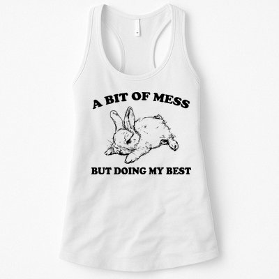 A Bit Of A Mess But Doing My Best Retro Funny Rabbit Womens Tank Top