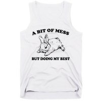 A Bit Of A Mess But Doing My Best Retro Funny Rabbit Tank Top