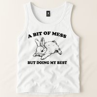 A Bit Of A Mess But Doing My Best Retro Funny Rabbit Tank Top
