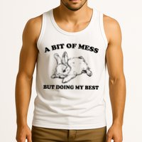 A Bit Of A Mess But Doing My Best Retro Funny Rabbit Tank Top