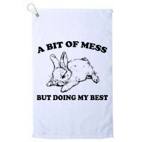 A Bit Of A Mess But Doing My Best Retro Funny Rabbit Golf Towel