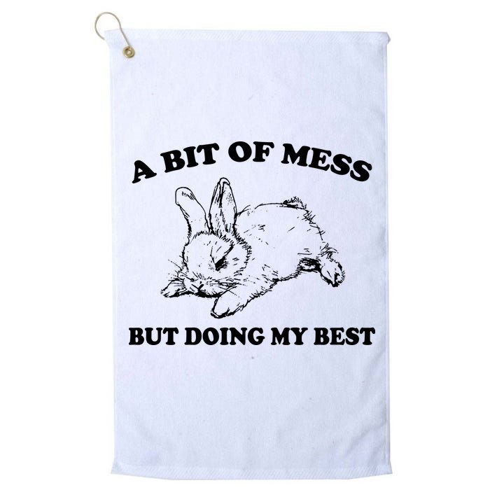 A Bit Of A Mess But Doing My Best Retro Funny Rabbit Golf Towel