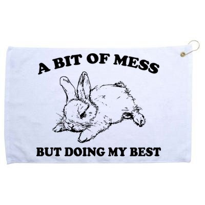 A Bit Of A Mess But Doing My Best Retro Funny Rabbit Grommeted Golf Towel