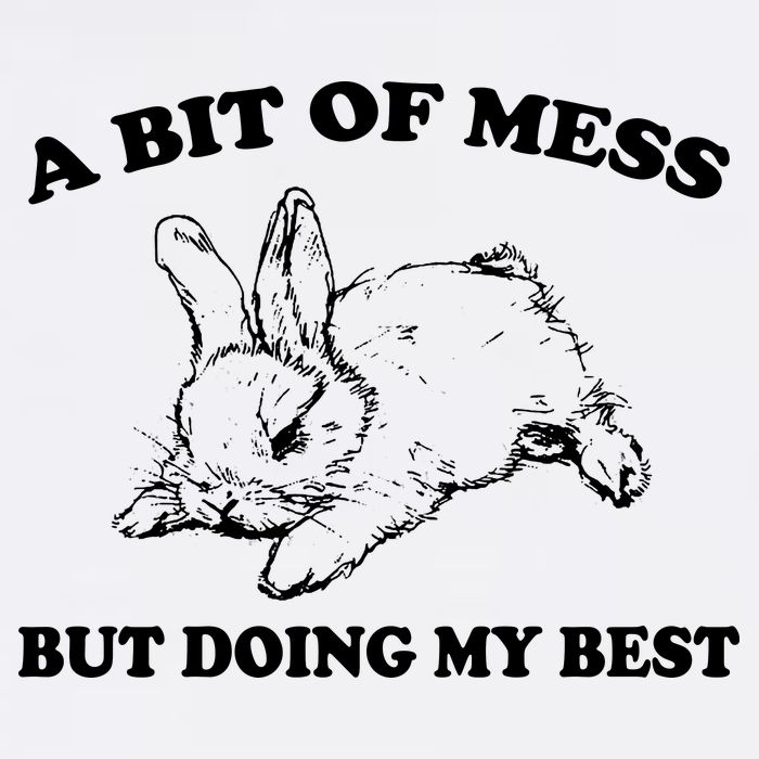 A Bit Of A Mess But Doing My Best Retro Funny Rabbit Kids T-Shirt