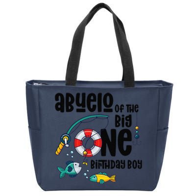 Abuelo Big One 1YearOld Fishing Birthday Zip Tote Bag