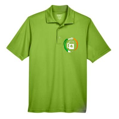 Abstract Beer Of Saint Patrick Day Illustration Gift Men's Origin Performance Pique Polo