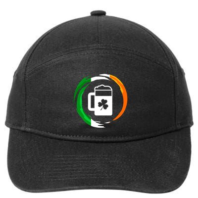 Abstract Beer Of Saint Patrick Day Illustration Gift 7-Panel Snapback Hat