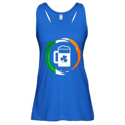 Abstract Beer Of Saint Patrick Day Illustration Gift Ladies Essential Flowy Tank