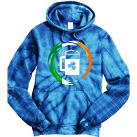 Abstract Beer Of Saint Patrick Day Illustration Gift Tie Dye Hoodie