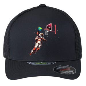 Astronaut Basketball Outer Space Gifts Space Flexfit Unipanel Trucker Cap