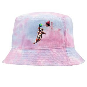 Astronaut Basketball Outer Space Gifts Space Tie-Dyed Bucket Hat