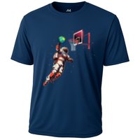 Astronaut Basketball Outer Space Gifts Space Cooling Performance Crew T-Shirt