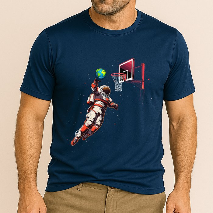 Astronaut Basketball Outer Space Gifts Space Cooling Performance Crew T-Shirt