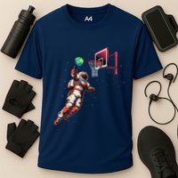 Astronaut Basketball Outer Space Gifts Space Cooling Performance Crew T-Shirt