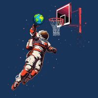 Astronaut Basketball Outer Space Gifts Space Cooling Performance Crew T-Shirt